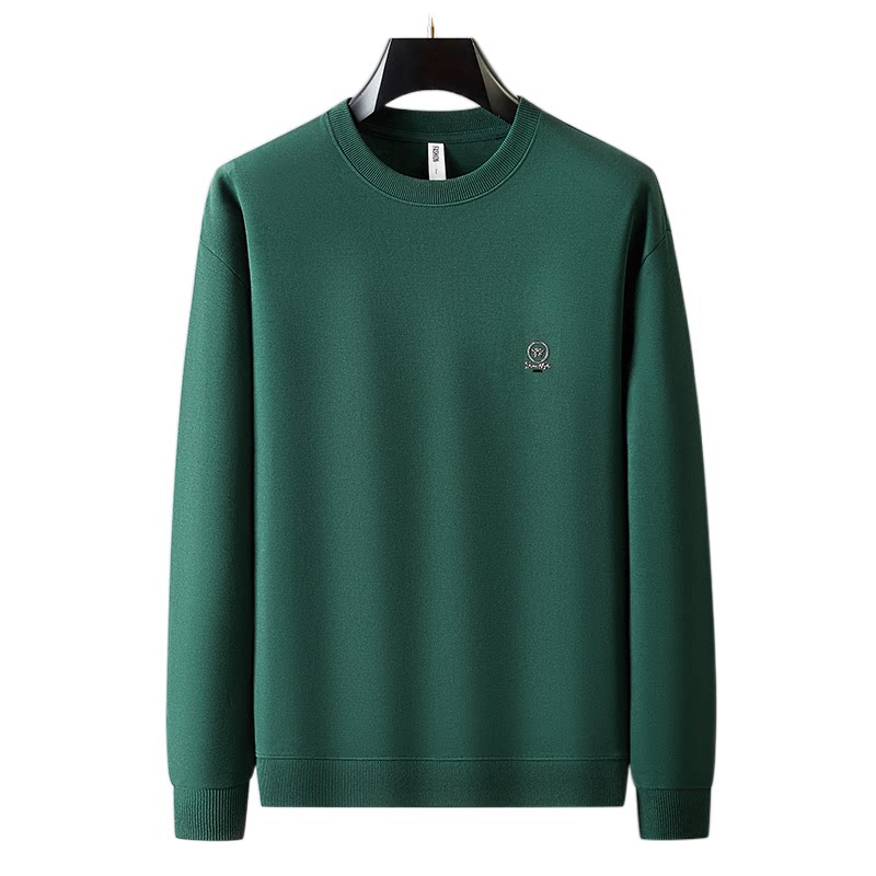 普洛克正品 棉男加肥加大码圆领长袖加厚T恤运动肥佬秋冬圆领卫衣