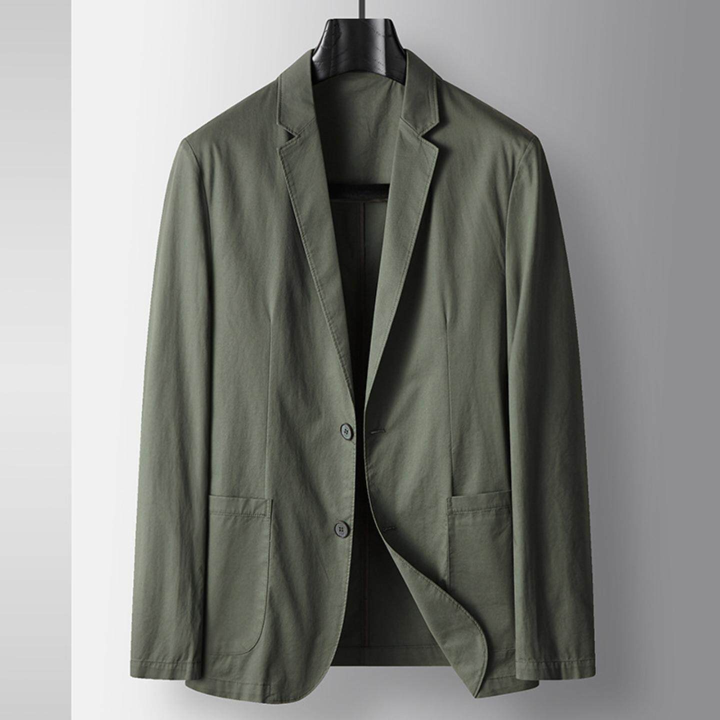 普洛克正品男装 商务休闲西装春夏秋薄棉质单西纯色美式免烫外套