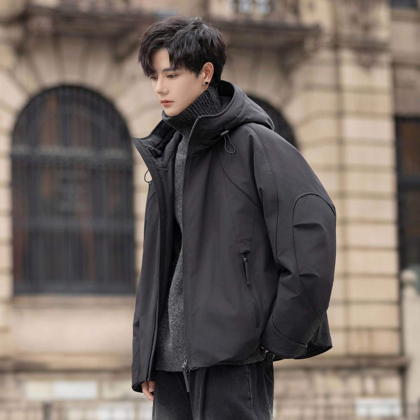 普洛克正品 新款男士羽绒服夹克高级感保暖加厚羽绒服休闲外套潮