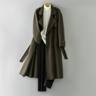 普洛克正品 羊毛大衣双面高档毛呢大衣男士加长款过膝双面呢外套