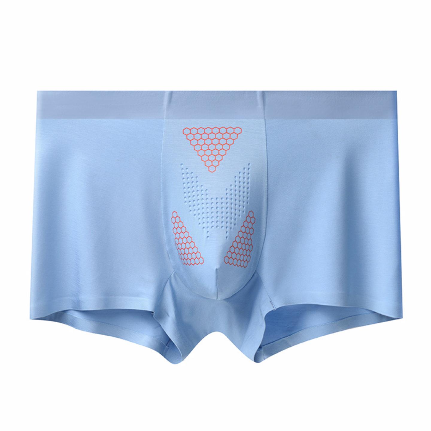 普洛克正品 蚝素抑菌托玛琳负离子按摩裆男士内裤平角四角短裤衩