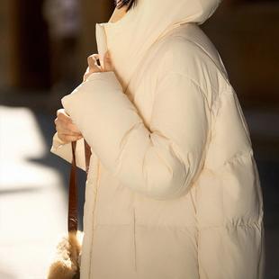 普洛克正品 羽绒服95白鹅绒中长款外套加厚女装秋冬季新款女款