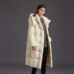 普洛克正品 秋冬女95白鹅绒服长款高端时尚洋气高充绒量加厚外套