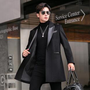 夹克风衣潮外套 新羊毛呢大衣中长真皮衣帅气西装 普洛克正品 男装