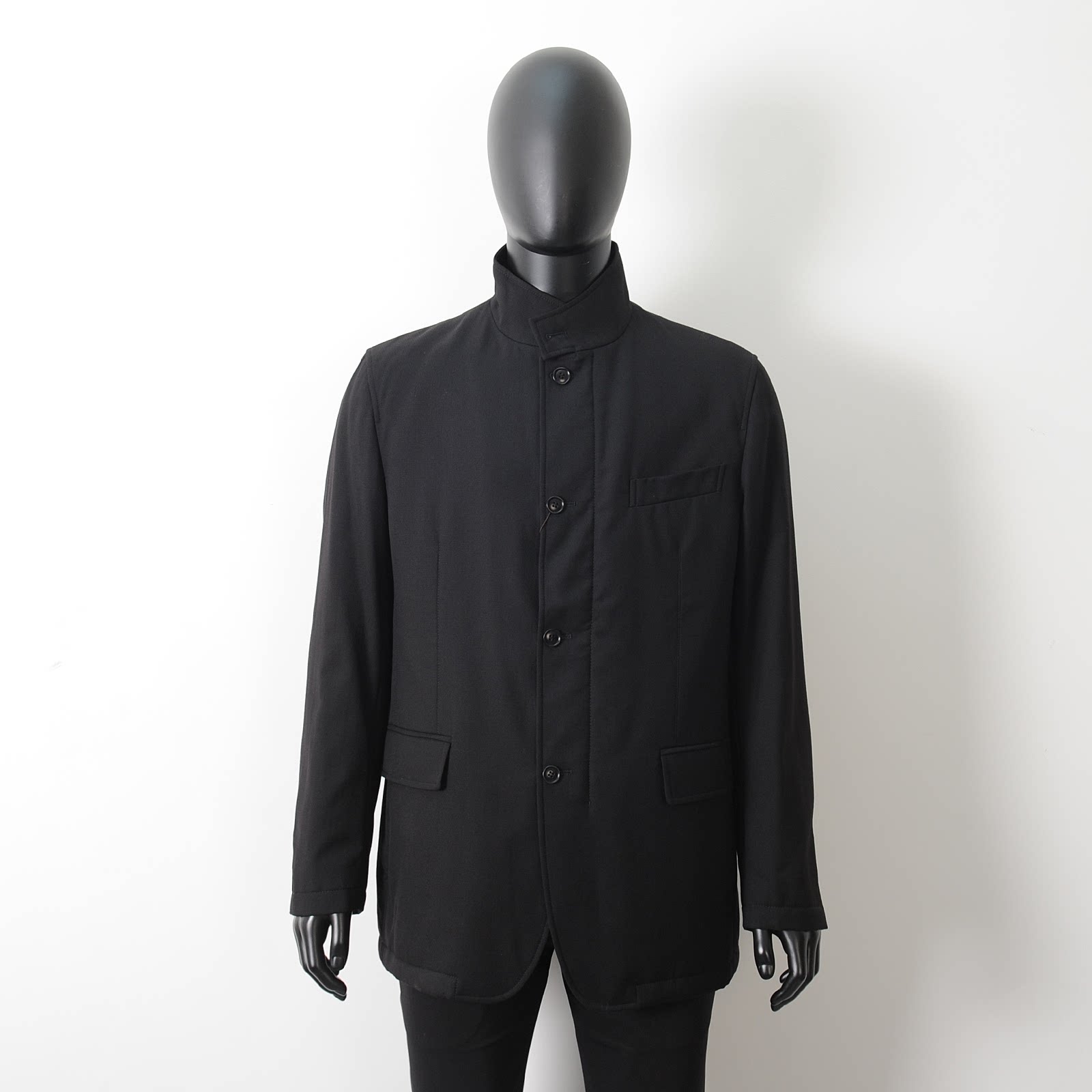 纳巴罗新款现货 山羊绒羊毛YKK男西服立领夹克外套上衣冬棉服1