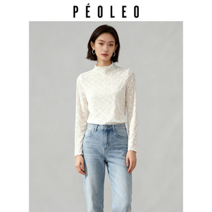 简约修身 米白浪漫T恤年冬季 飘蕾法式 气质打底潮 3件95折