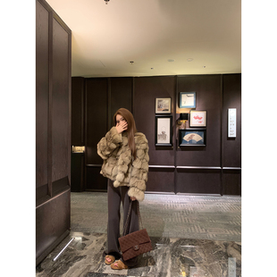 型气质保暖百搭显瘦车条工艺狐狸毛皮草 月光岛屿～好版 吴大笑