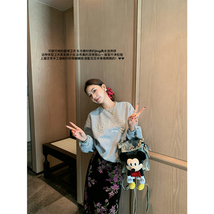 (吴大笑)克里特群岛~可咸可甜圆领高级毛巾棉舒适洋气立体卫衣