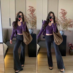 裤 好穿NO.1～搭遍整个衣橱舒适好穿显瘦高腰微喇修身 女 吴大笑