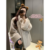 林深见鹿～减龄好搭配可爱南瓜袖 吴大笑 毛绒绒环保水貂外套女