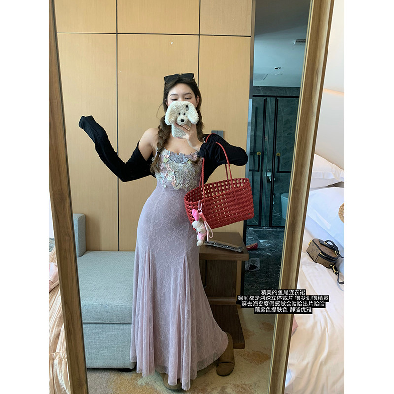 （吴大笑）初夏精灵～浪漫重工立体裁片精致梦幻灵动鱼尾连衣裙,女装/女士精品,连衣裙,淘宝优惠券,粉丝福利购,淘宝优惠卷