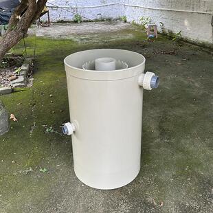 圆形桶装沉淀器PP塑料大型庭院鱼池 净化水质分离过滤箱外置排污