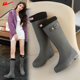 时尚 回力水鞋 保暖成人 加绒雨鞋 女款 女新款 加棉雨靴长筒防滑胶鞋