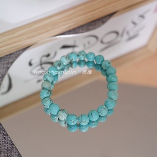 绿松石串珠手链女款多层叠戴轻奢小众情侣手串闺蜜时尚百搭手饰