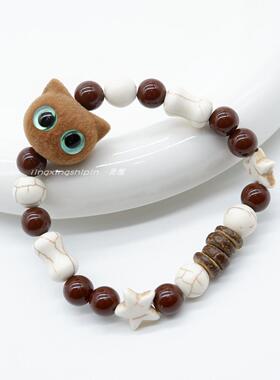 情侣植绒优化白松可爱手串