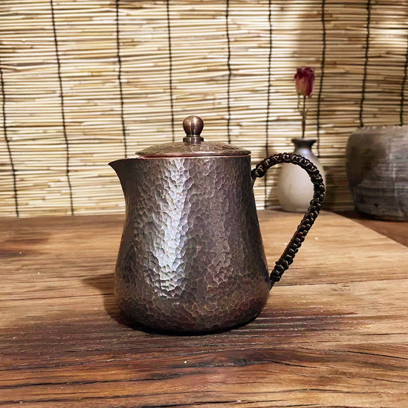 加厚纯铜手工煮茶水罐罐铜把壶