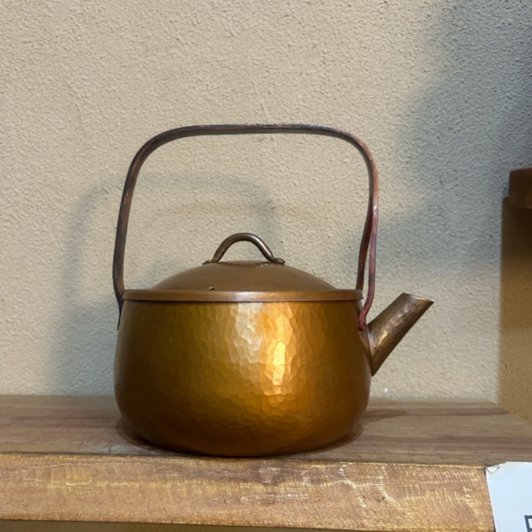 原创】纯手工紫铜提篮壶身一体户外大容量多用途煮茶锅家用煮水壶