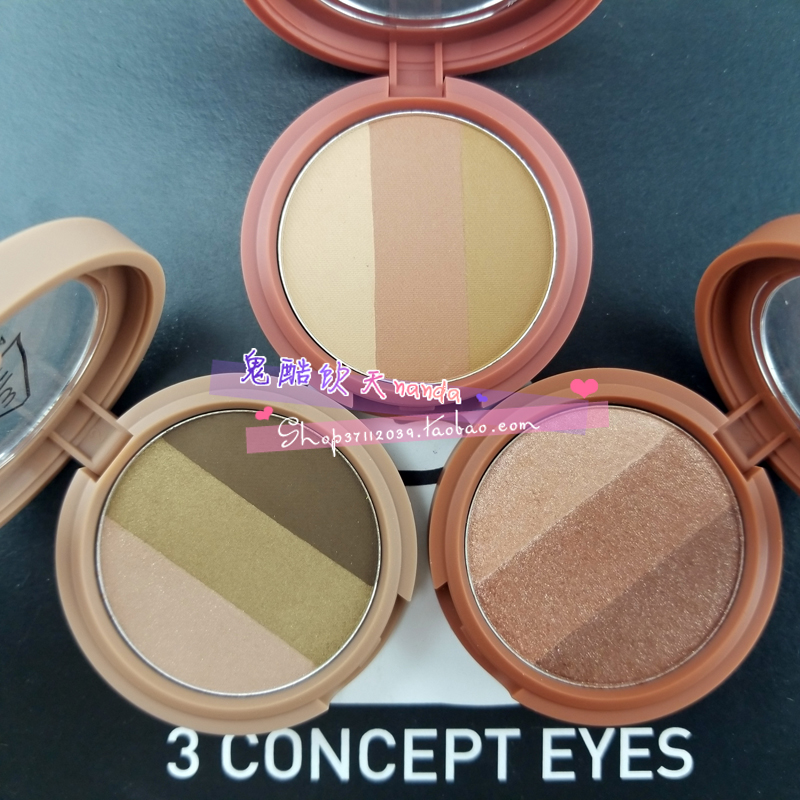 水七家！3CE韩国MOOD RECIPE情调配方系列 珠光哑光亚光三色眼影