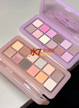 3ce腮红盘新女口红take烟粉眼影cheery奶杏12色眼影purely亚克力