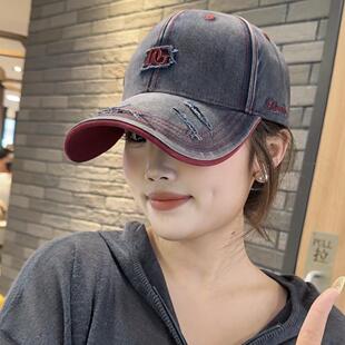 2026新款 做旧大头围宽帽檐遮阳防晒帽显脸 潮牌男女通用棒球帽韩版