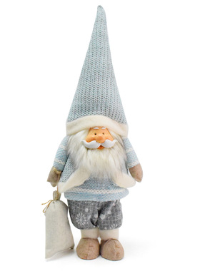 跨境新款圣诞装饰品地精蓝色公仔家居派对娃娃摆件氛围感玩偶