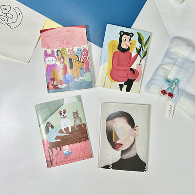 TRstudio独家设计定制卡通插画双面图案小本子笔记本速写本空白页