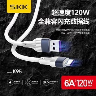 1.2米加粗高弹线接口Micro TYPE 120W手机充电数据线J SKK Lightning K95