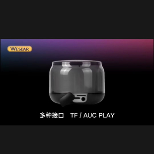 WESDAR-伟仕达-K360便携式氛围灯光蓝牙5.0音箱HIFI音效震撼低音T