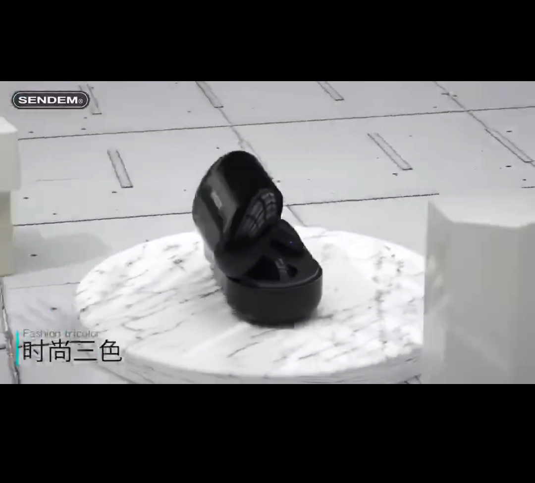 Sendem时尚TWS5.0蓝牙耳机3.5h+聆听续航纤维复合振模音质佳