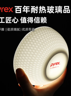 Pyrex康宁纯白骨瓷盘子家用菜盘2025新款高级感陶瓷餐具餐盘碗碟