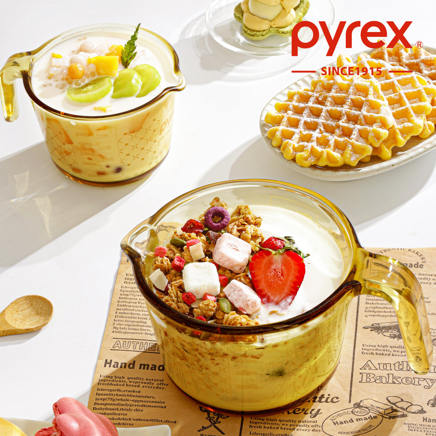 Pyrex康宁耐热量杯带刻度儿童早餐杯冲泡牛奶杯奶茶杯玻璃水杯子