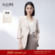 外套女士卡其色极简西服知识分子风一粒扣夏款 水云间七分袖 小西装