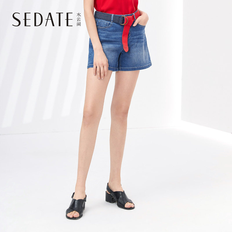 水云间牛仔短裤女夏新款ins牛仔裤简约韩版休闲直筒显瘦热裤
