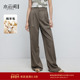 女休闲长裤 子西装 裤 水云间垂感直筒阔腿裤 通勤简约row系风格 穿搭
