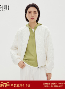 水云间白色短款棉服外套女式夹克棒球服薄款棉袄宽松2025秋冬新款