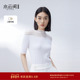 新款 水云间半袖 显瘦t恤时尚 设计感2025夏季 正肩针织衫 上衣女修身