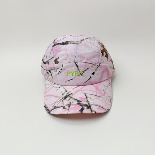 PYRA 澳洲粉色树枝迷彩运动帽 速干徒步越野跑步弯檐户外帽子