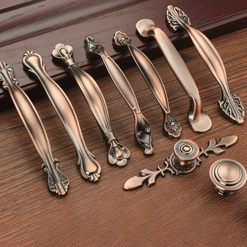 红古铜现代简约风五金抽屉拉手