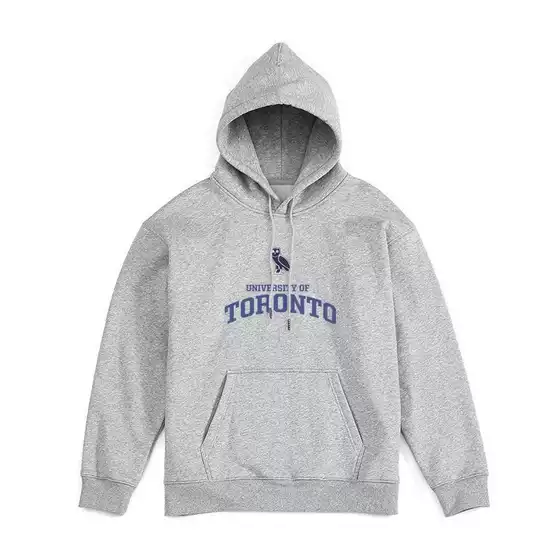 University of Toronto Heavy-Duty American-Style Hoodie with Letter Print on the Back, Niche for Men and Women in Spring and Autumn