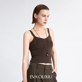 EVAOUXIU外穿无袖 打底辣妹吊带时装 收腰背心独特别致可外穿内搭