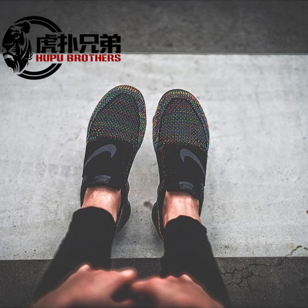 acronym nike air vapormax moc 彩虹绑带 黑色 白无鞋带大气垫