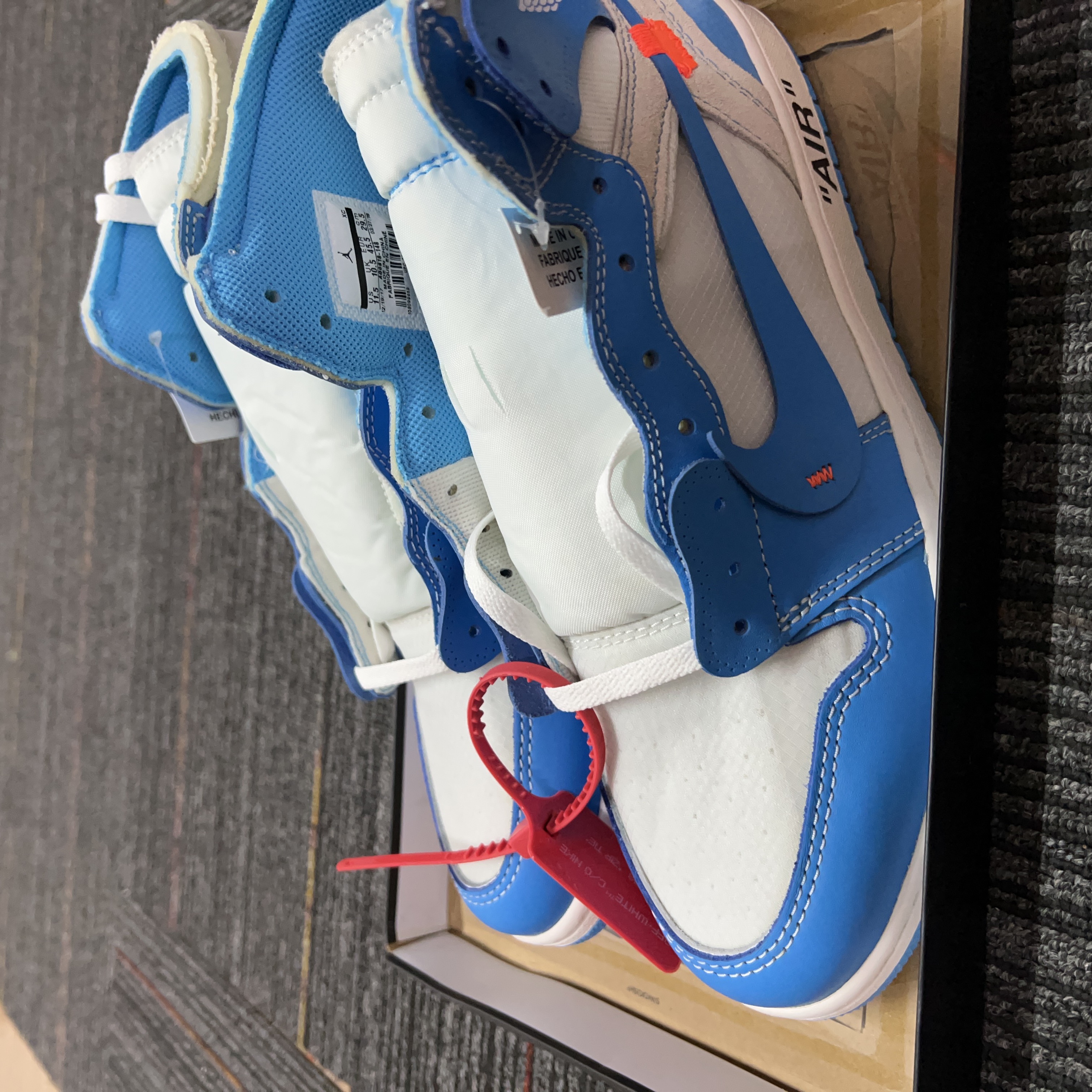 Air Jordan 1 x OFF-WHITE UNC AJ1 OW 北卡蓝联名 AQ0818-148