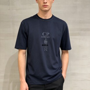 正品现货C.P. Company 26春夏男士刺绣LOGO纯棉短袖T恤20CMTS120A