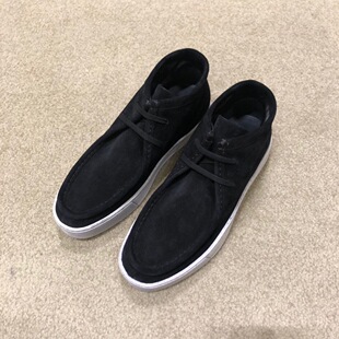 现货 黑色麂皮做旧休闲中帮鞋 Santoni 秋冬男士 20945 圣东尼 正品