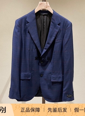 正品现货 ErmenegildoZegna 秋冬男士羊毛真丝单西装外套216559