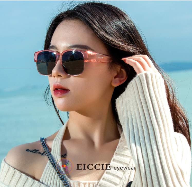新品院系专业防护EICCIE艾每艾玺偏光套镜5010男女墨镜镀膜夹片