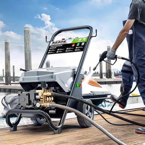 洗车场强力水枪清洗机绿田雄狮220v大功率高压水泵工业洗车机