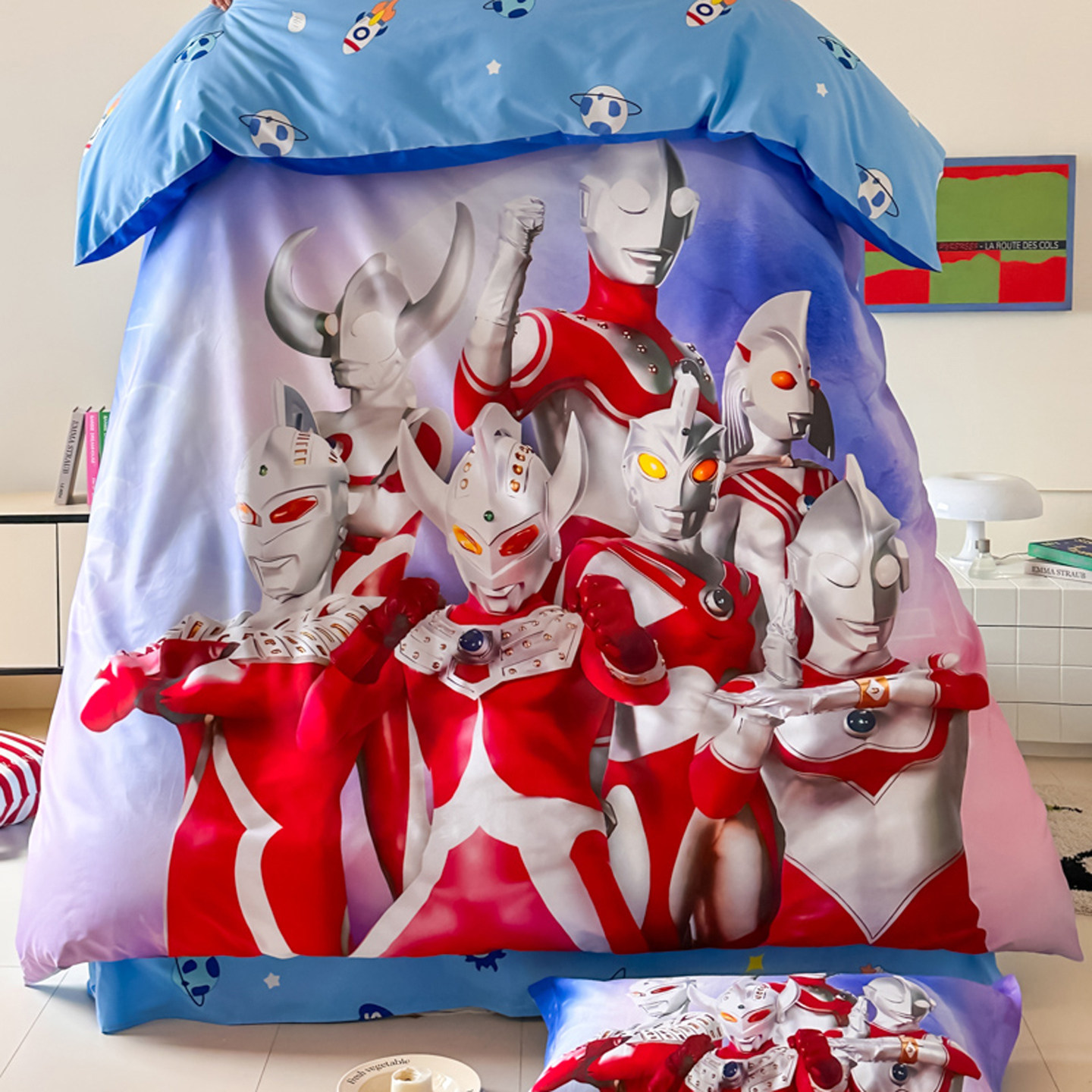 奥特曼儿童纯棉被套单件男孩卡通全棉150x200被罩床上三四件套夏3
