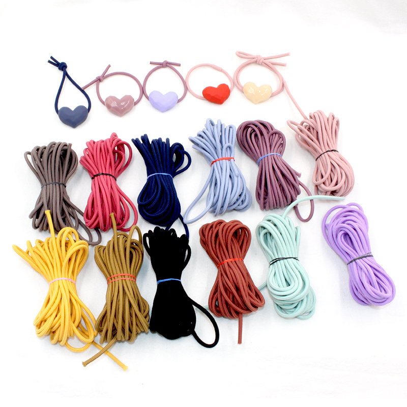 加粗8角高弹皮筋超结实八角韩国弹力diy手工发饰发圈发绳基础材料