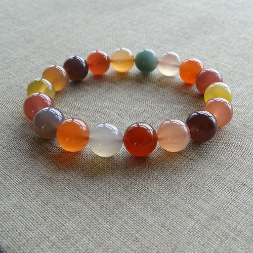 天然盐源玛瑙男女款手串